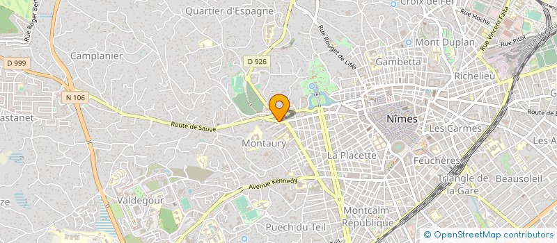 localisation de l'entreprise CARROSSERIE DU CADEREAU SARL  NIMES