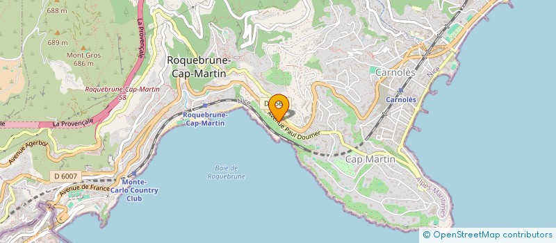 localisation de l'entreprise CARROSSERIE DU CAP MARTIN à ROQUEBRUNE-CAP-MARTIN
