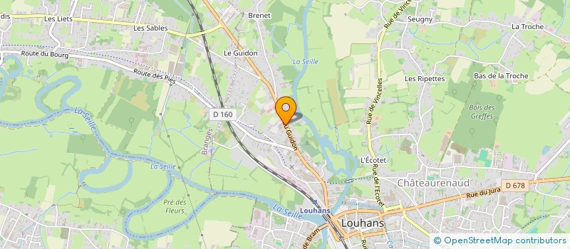 localisation de l'entreprise CARROSSERIE DU GUIDON à LOUHANS