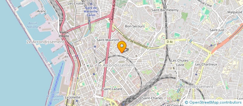 localisation de l'entreprise CARROSSERIE DU JET D'EAU  MARSEILLE