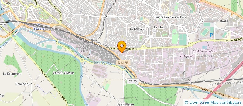 localisation de l'entreprise CARROSSERIE DU LANGUEDOC à BEZIERS