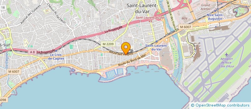 localisation de l'entreprise CARROSSERIE DU LITTORALE  SAINT-LAURENT-DU-VAR