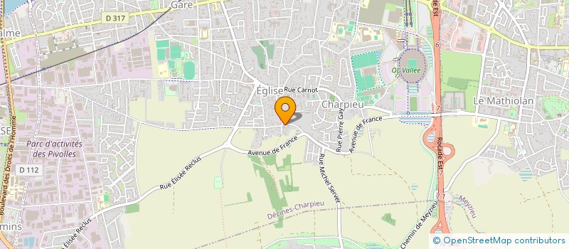 localisation de l'entreprise CARROSSERIE DU PHENIX  DECINES-CHARPIEU