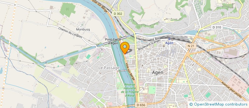 localisation de l'entreprise CARROSSERIE DU PONT CANAL à AGEN