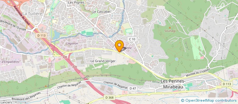 localisation de l'entreprise CARROSSERIE DU SUD à LES PENNES-MIRABEAU