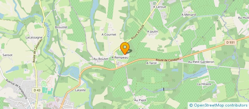 localisation de l'entreprise CARROSSERIE DUARTE  EAUZE