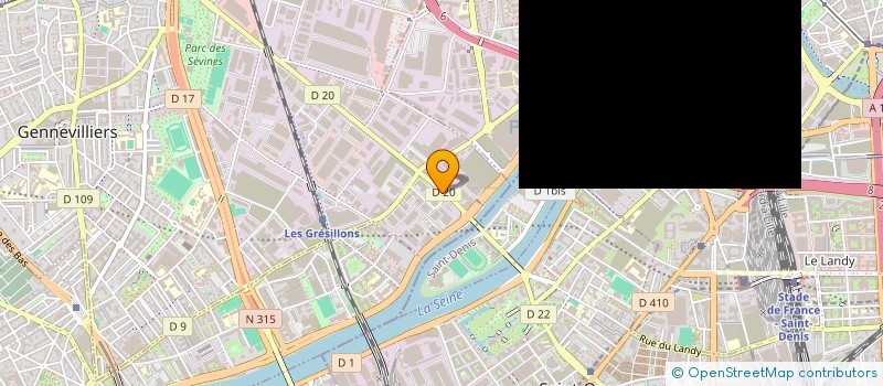 localisation de l'entreprise CARROSSERIE EUROPE 2000 à GENNEVILLIERS