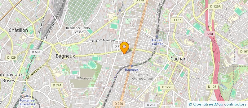 localisation de l'entreprise CARROSSERIE F.C.A à BAGNEUX