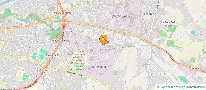 localisation de l'entreprise CARROSSERIE FRAYSSINET à ALBI