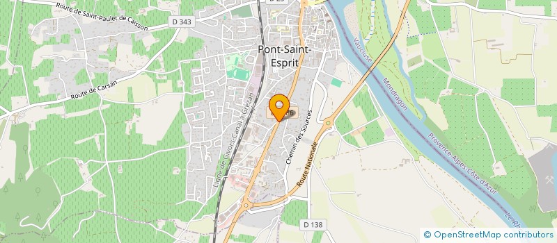 localisation de l'entreprise CARROSSERIE GARAGE SABOUL à PONT-SAINT-ESPRIT