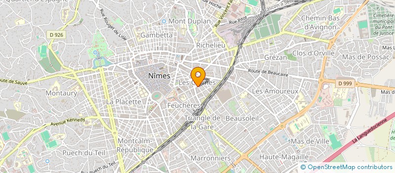 localisation de l'entreprise CARROSSERIE GARREL à NIMES
