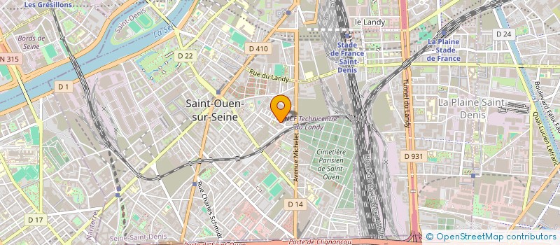 localisation de l'entreprise CARROSSERIE GEC 2000 à SAINT-OUEN-SUR-SEINE