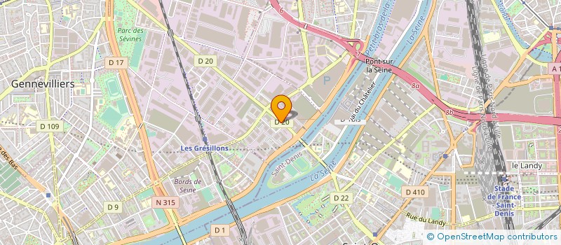 localisation de l'entreprise CARROSSERIE GENNEVILLIERS 92  GENNEVILLIERS