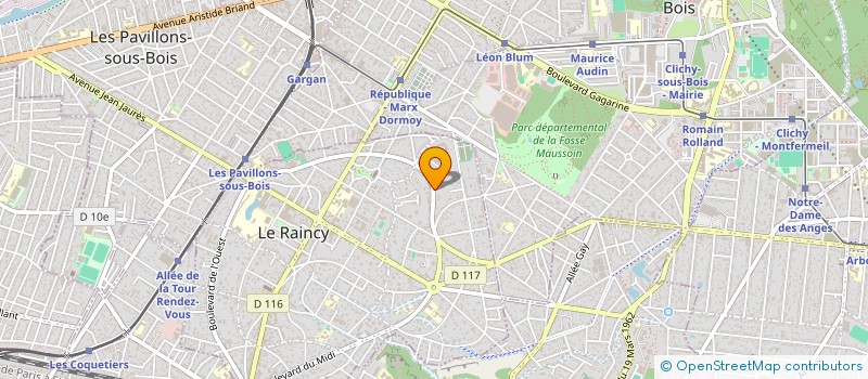 localisation de l'entreprise CARROSSERIE GONTRAN à LE RAINCY