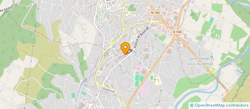 localisation de l'entreprise CARROSSERIE GOUNON  AUBENAS