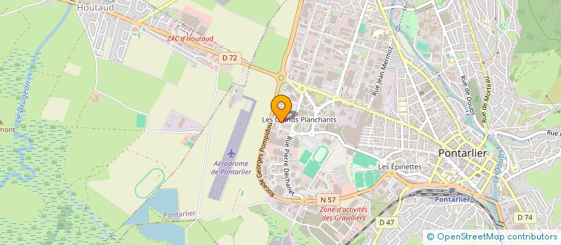 localisation de l'entreprise CARROSSERIE GRESSET SARL  PONTARLIER