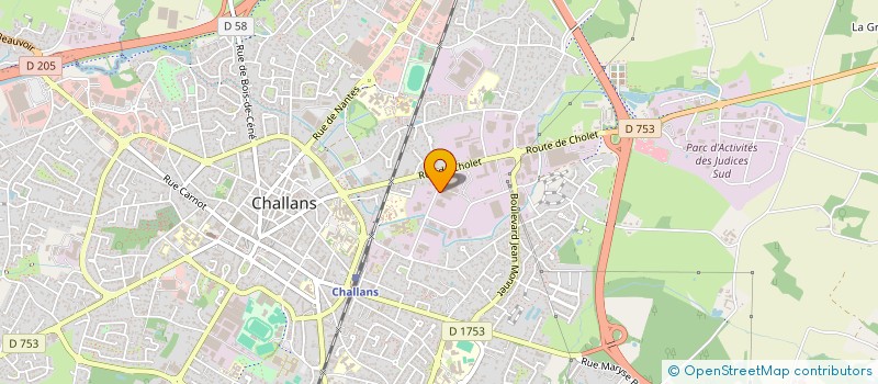 localisation de l'entreprise CARROSSERIE GUILLONNEAU à CHALLANS