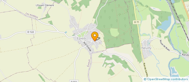 localisation de l'entreprise CARROSSERIE HERVY  EPIEDS