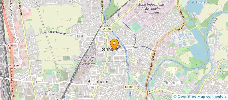 localisation de l'entreprise CARROSSERIE HOENHEIM  HNHEIM