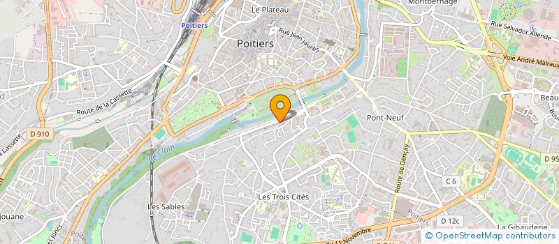 localisation de l'entreprise CARROSSERIE IMBERT ET FILS à POITIERS