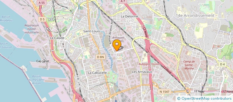 localisation de l'entreprise CARROSSERIE INDUSTRIELLE à MARSEILLE