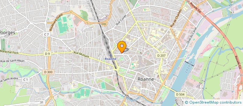 localisation de l'entreprise CARROSSERIE J.G. à ROANNE