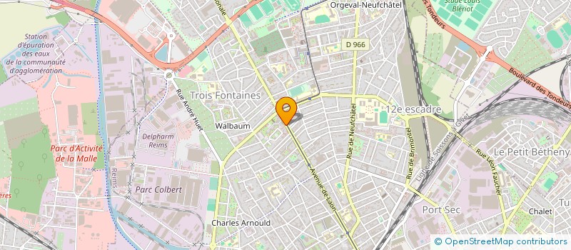 localisation de l'entreprise CARROSSERIE JOSE BADET  REIMS