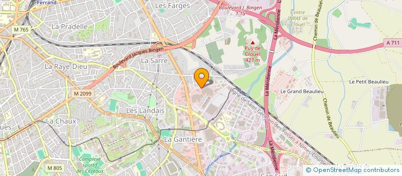 localisation de l'entreprise CARROSSERIE LA PARDIEU à CLERMONT-FERRAND
