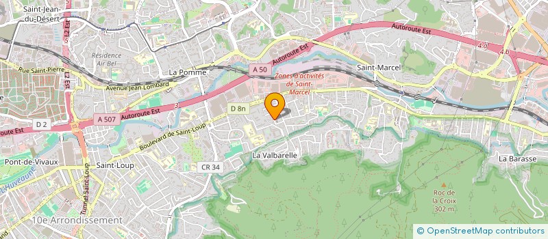 localisation de l'entreprise CARROSSERIE LA VALBARELLE  MARSEILLE