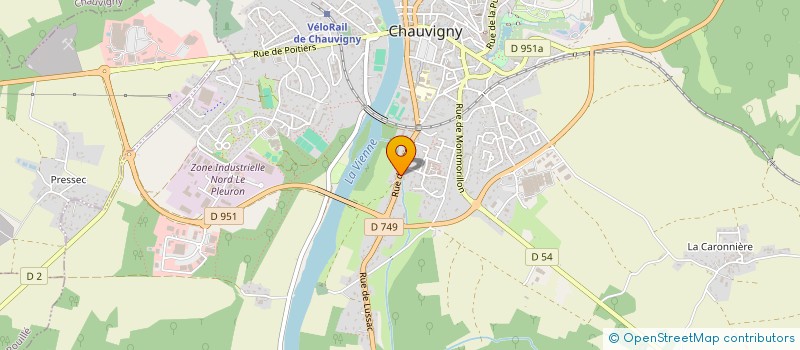 localisation de l'entreprise CARROSSERIE LACROIX à CHAUVIGNY