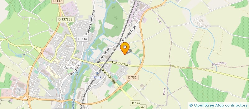 localisation de l'entreprise CARROSSERIE LANDRAUD ERIC  PONS