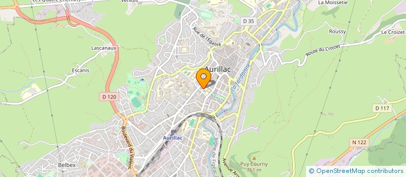 localisation de l'entreprise CARROSSERIE LAPORTE à AURILLAC