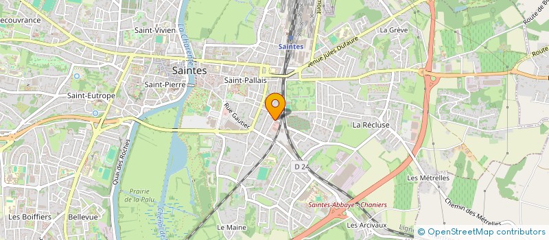 localisation de l'entreprise CARROSSERIE LARGE FABIEN  SAINTES