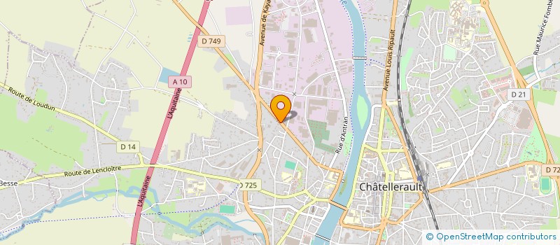 localisation de l'entreprise CARROSSERIE LBA à CHATELLERAULT