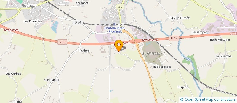 localisation de l'entreprise CARROSSERIE LE VAILLANT à CHATELAUDREN-PLOUAGAT
