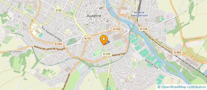localisation de l'entreprise CARROSSERIE LEGER AUTO à AUXERRE