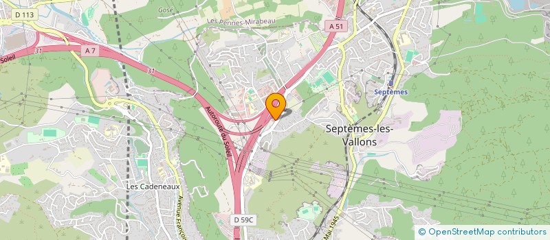 localisation de l'entreprise CARROSSERIE LES VALLONS à SEPTEMES-LES-VALLONS
