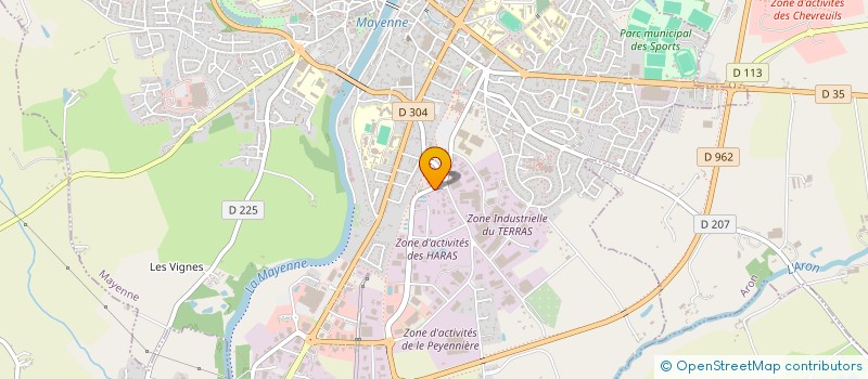 localisation de l'entreprise CARROSSERIE LESAGE à MAYENNE
