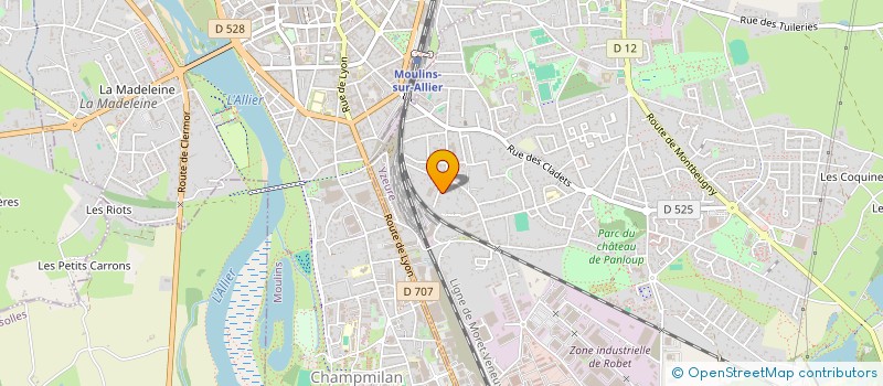 localisation de l'entreprise CARROSSERIE LILLOCCI  TOULON SUR ALLIER