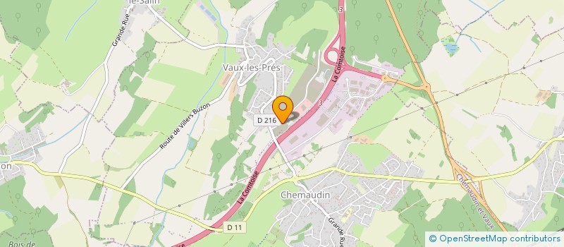 localisation de l'entreprise CARROSSERIE MARCHETTI  CHEMAUDIN ET VAUX