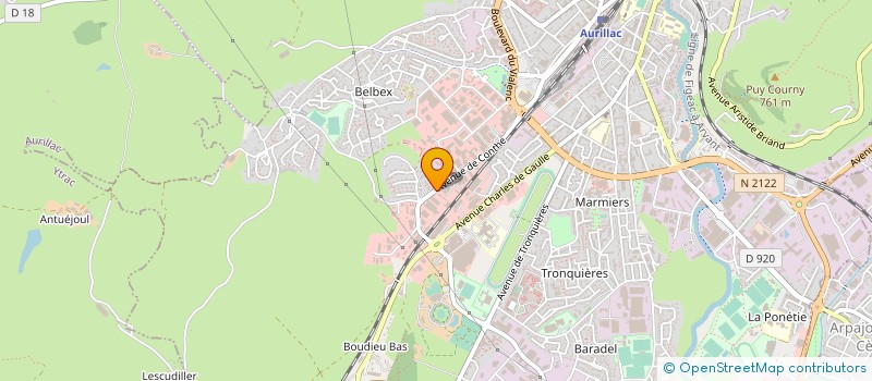 localisation de l'entreprise CARROSSERIE MD 15 à AURILLAC