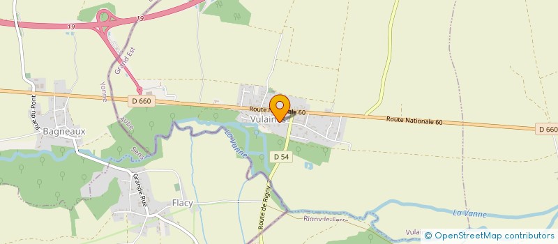 localisation de l'entreprise CARROSSERIE METAIS  VULAINES