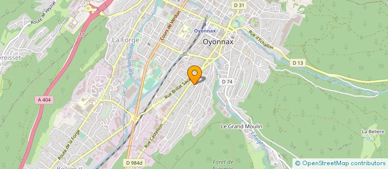 localisation de l'entreprise CARROSSERIE MICHEL GILBERT à OYONNAX