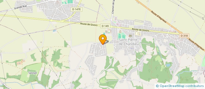 localisation de l'entreprise CARROSSERIE MICHEL SPENNATO à SAINT-PIERRE-DE-CHANDIEU