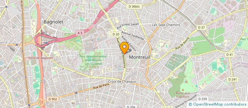 localisation de l'entreprise CARROSSERIE MODERNE DE MONTREUIL à MONTREUIL