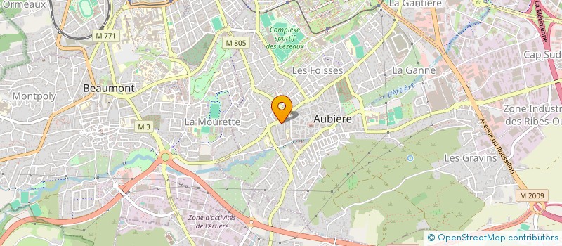 localisation de l'entreprise CARROSSERIE MOLIERE  AUBIERE