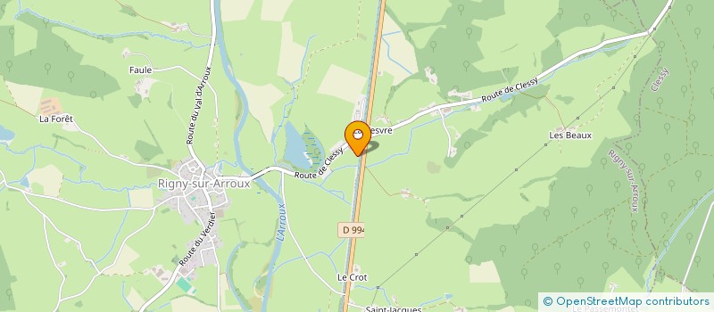localisation de l'entreprise CARROSSERIE NECTOUX LAURENT  RIGNY-SUR-ARROUX