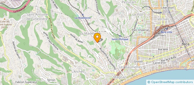 localisation de l'entreprise CARROSSERIE NICE MADELEINE PGB  NICE