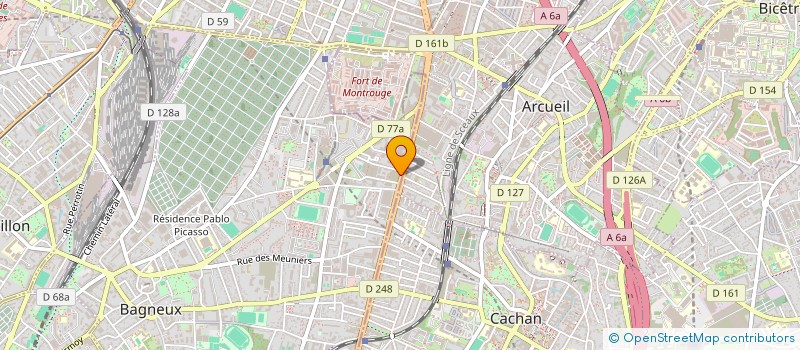 localisation de l'entreprise CARROSSERIE PARIZOT - LA VACHE NOIRE à BAGNEUX