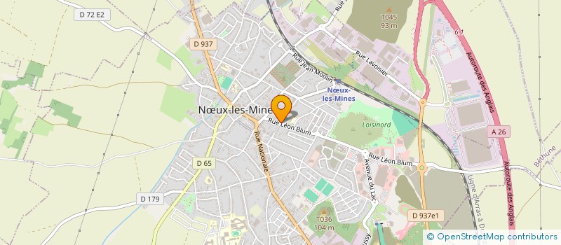 localisation de l'entreprise CARROSSERIE PEINTURE AUTO NOEUXOISE à NŒUX-LES-MINES
